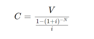 Formula calculo amortizacion francesa