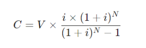 Formula calculo amortizacion francesa segunda opcion